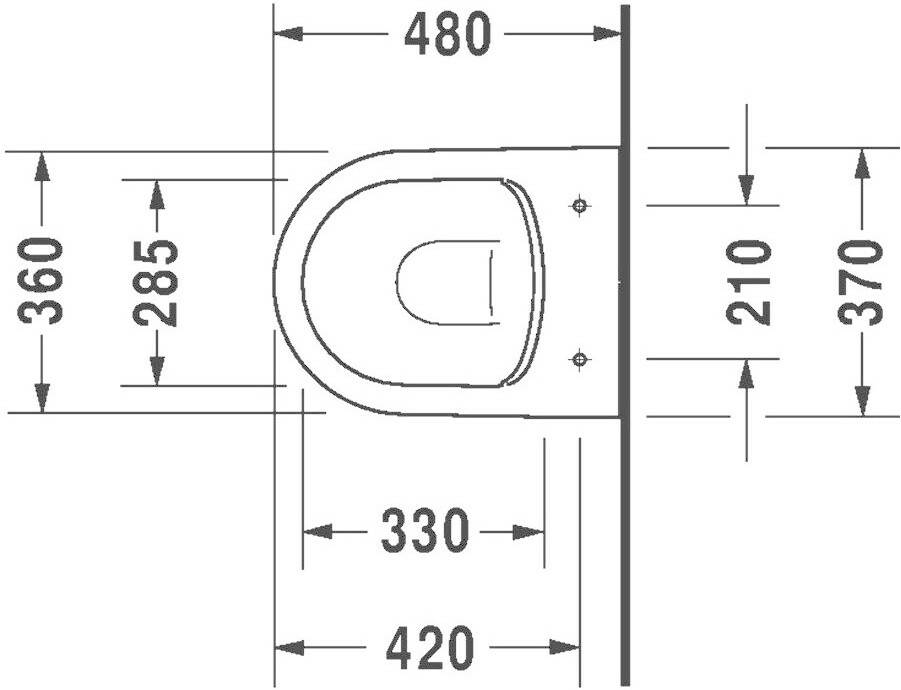 Duravit ME by Starck 37 x 48 cm (253009)25300900001 WC